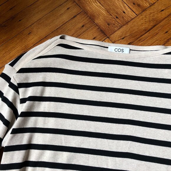 COS Striped Boat-Neck Knit Top - NWOT - Picture 2 of 9